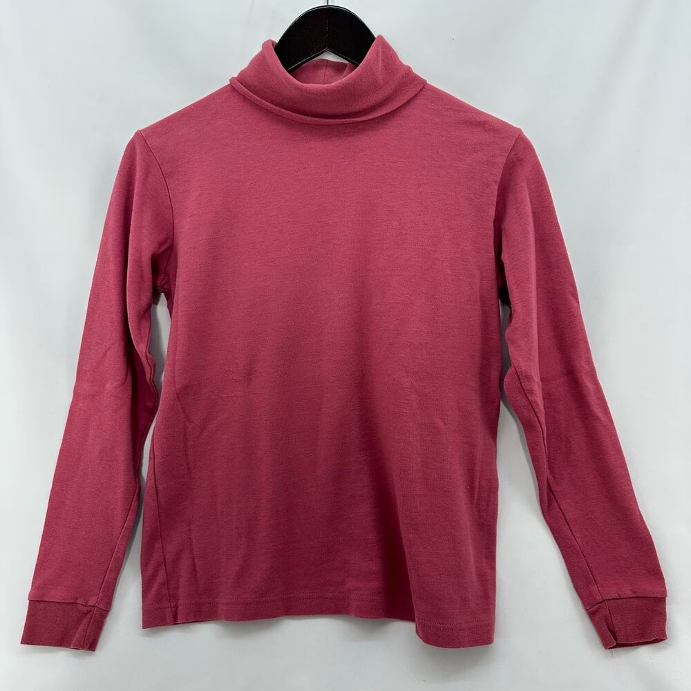 Woolrich Pink Turtleneck Womens Small Mauve Basic Casual Classic Everyday Layer